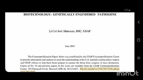 (2010) U.S.A.F. BIOTECHNOLOGY GENETICALLY ENGINEERED PATHOGENS