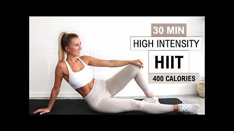 30 Min Full Body High Intensity HIIT | Burn 400 Calories | No Repeat | No Equipment