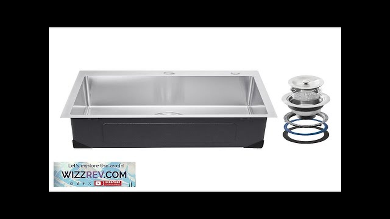 25" Kitchen Sink Top Mount Single Bowl Drop-In Basin Stainless Steel Bar Review