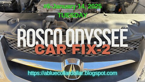 ROSCO ODYSSEE WALKS-WALK AND TALK. ROSCO ODYSSEE IA BACK AT FIXING CARS AND STUFF AND TALKING.