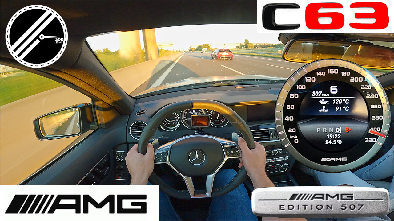 Mercedes-Benz C 63 AMG *Edition 507* V8 W204 | 507 PS | Top Speed German Autobahn No Speed Limit POV