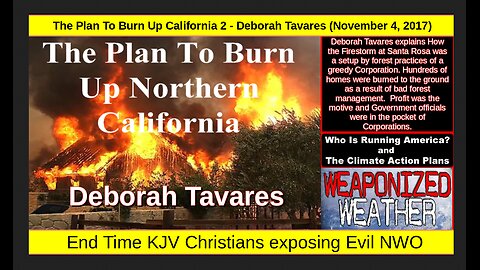 The Plan To Burn Up California 2 - Deborah Tavares (November 4, 2017)