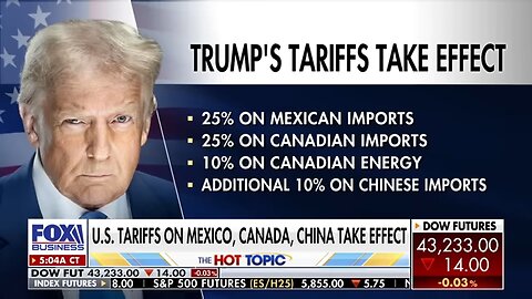 Trump's tariffs take effect as Canada, China retaliate