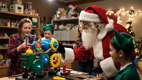Santa discovers The GIGGLE Machine - Portrait Format Funny Christmas Kids Video