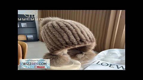 Winter Hot Sale Real Mink Fur Hat For Women Knitted Mink Fur Review