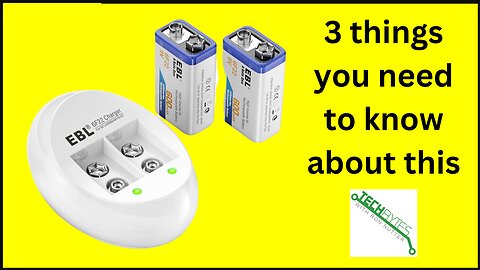 3 things you need to know about the EBL 9V Li-ion Rechargeable Batteries Smart 9V Charger