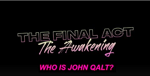 SAVING ISRAEL FOR LAST. GET YOUR POPCORN FOR THE GREAT EST SHOW IN THE WORLD. WHO IS JOHN QALT?