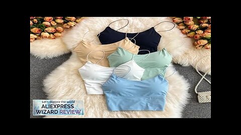 Women Crop Tops Sexy Solid Color Camisole Ice Silk Tube Top Seamless Review