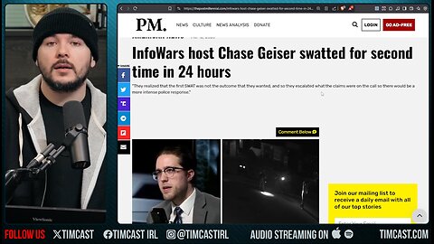 Leftist TERROR ESCALATES, Infowars Host SWATTED AGAIN, Nick Sortor Hit, Civil War Fears GROWING