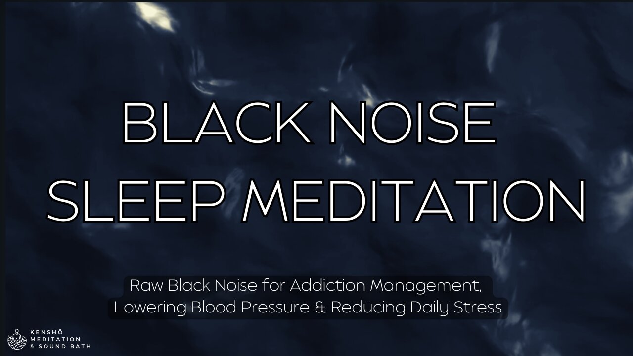 Raw Black Noise - Sleep Meditation ⚫Relax in the Near Silence of Black Noise