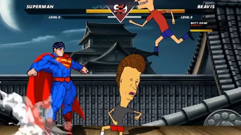 SUPERMAN vs BEAVIS _ BUTT HEAD - (Hardest AI)