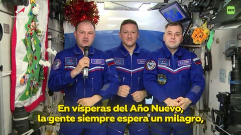 Cosmonautas rusos envían un mensaje de Año Nuevo desde la Estación Espacial Internacional