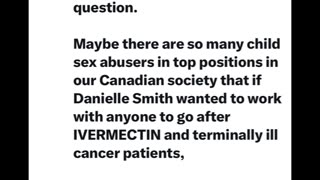 Dr. William Makis: Alberta Premier Danielle Smith's UCP government publicly supports PEDOPHILIA