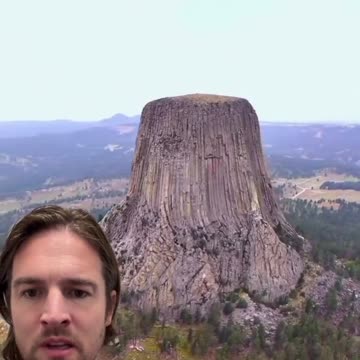 THE DEVIL'S TOWER HAS BEEN SCANNED WITH LIDAR AND APPARENTLY IT IS HOLLOW WITH STRUCTURES INSIDE