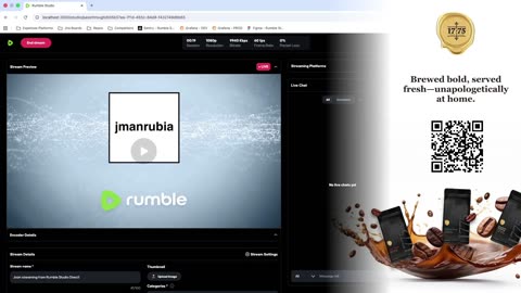Joan streaming from Rumble Studio Direct!
