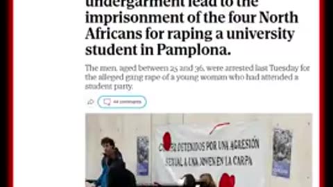 A university student was walking home from an event when she was gang-raped by four Algerian men