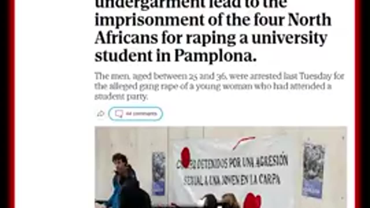 A university student was walking home from an event when she was gang-raped by four Algerian men