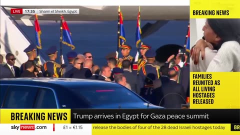 Trump arrives in Egypt. Meets with Sisi.