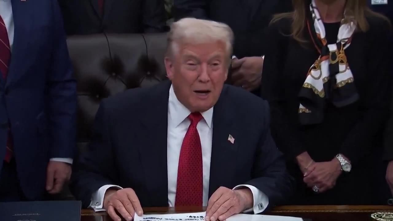 President Trump signs legislation officially bringing the Democrat Shutdown to an end