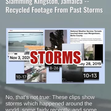 Fact Check: Video Montage Does NOT Show Clips Of Hurricane Melissa Slamming Kingston, Jamaica