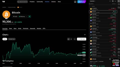 Crypto Market • Multi-Screen Bubbles, News Tickers, Charts (24/7) no music.