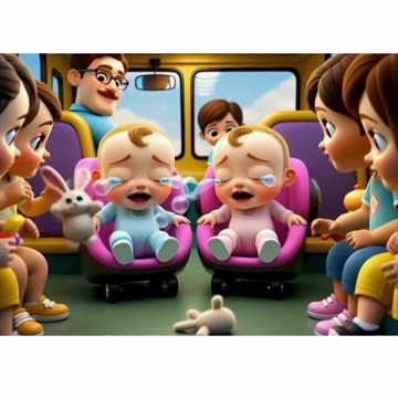 Wheels on the Bus Go Round and Round | Classic Nursery Rhyme for Kids