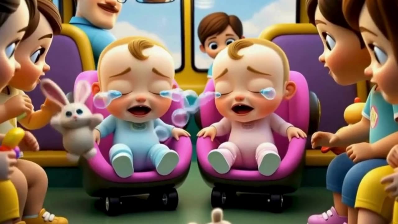 Wheels on the Bus Go Round and Round | Classic Nursery Rhyme for Kids