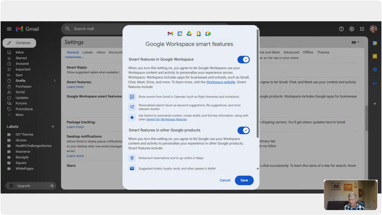How to Remove Smart Features In Google Email Account