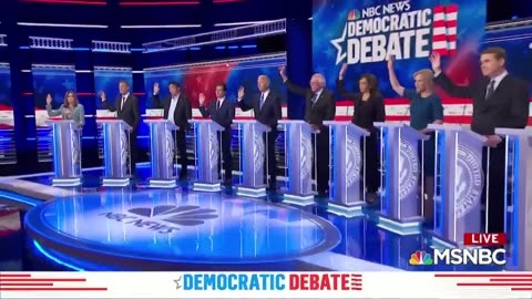 every Democrat presidential candidate rose their hand in support for healthcare for illegal aliens.