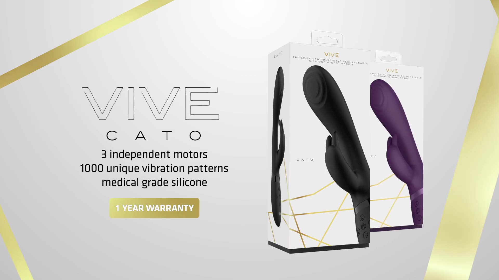 Vive Cato G Spot Rabbit Vibrator 144170 & 144171