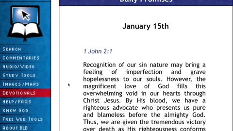BLB Daily Promises January 15