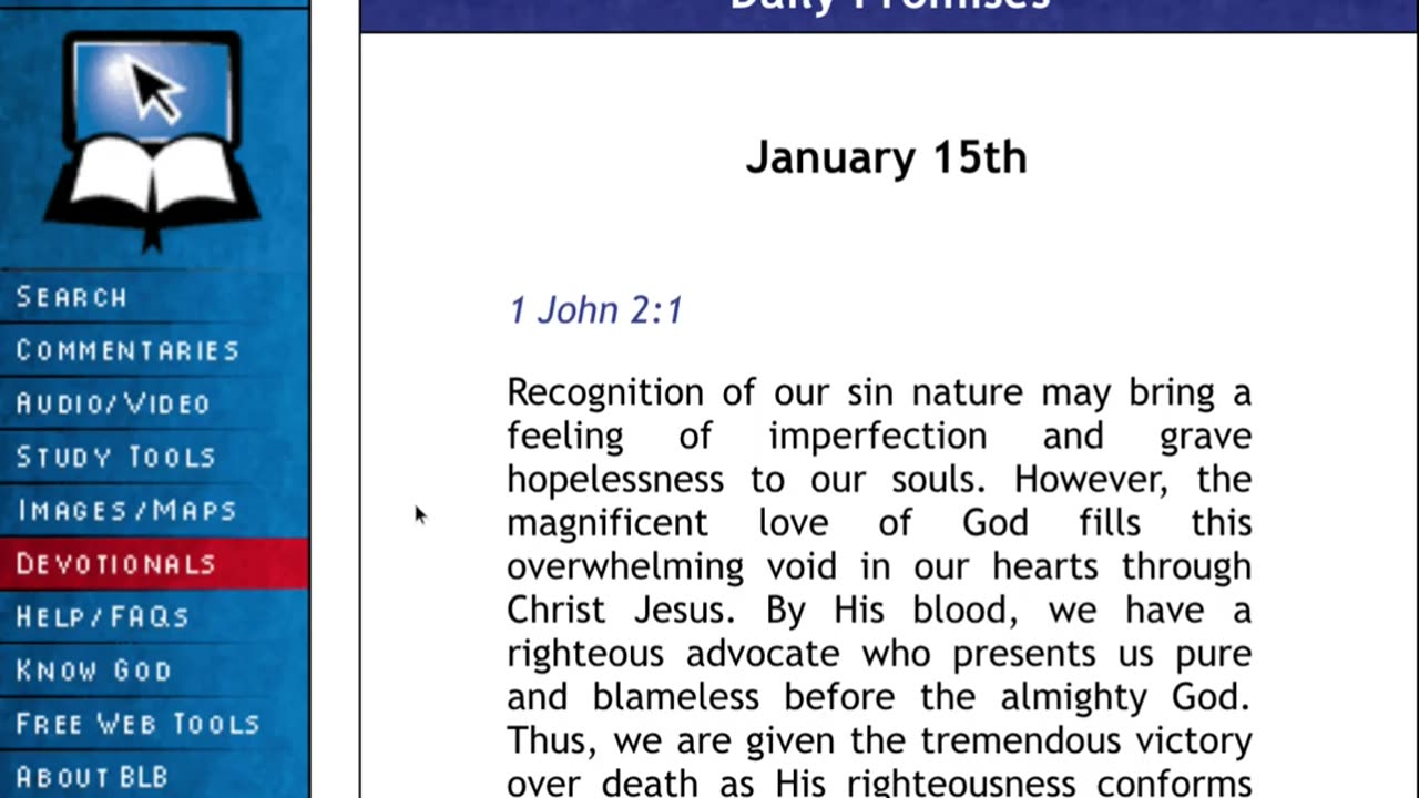 BLB Daily Promises January 15