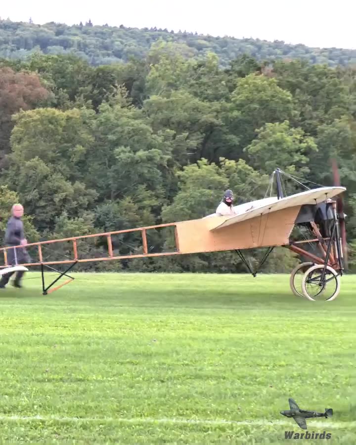 This is an original Bieriot XI, first flown in 1909 and can still fly to this day.