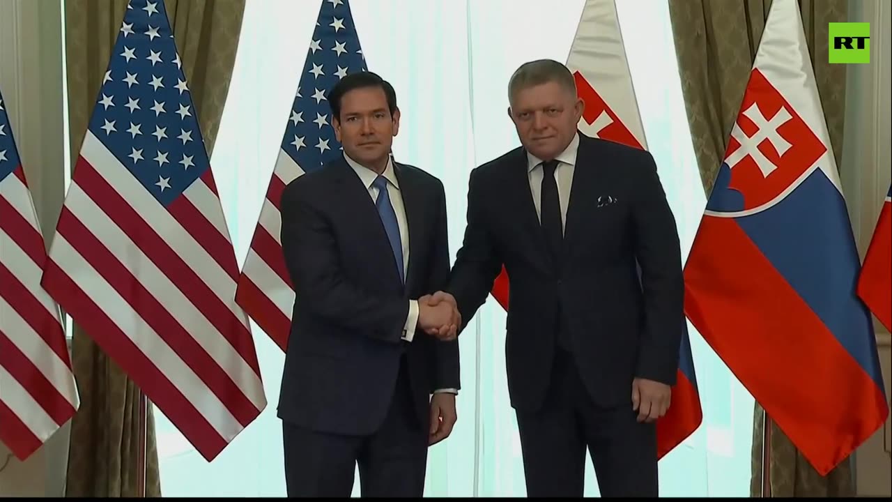 US Secretary of State Marco Rubio meets with Prime Minister Robert Fico in Slovakia