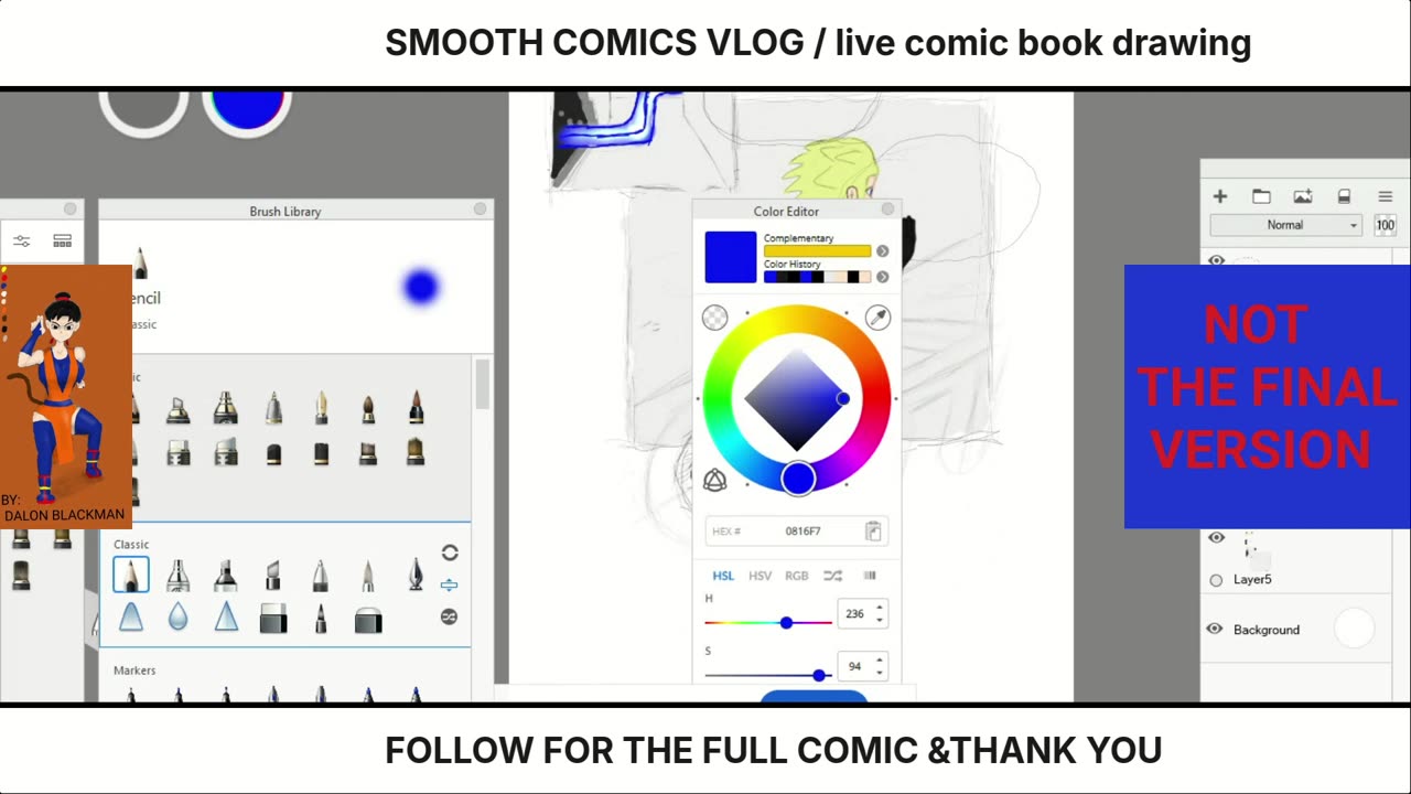 LIVE COMIC BOOK DRAWING 22