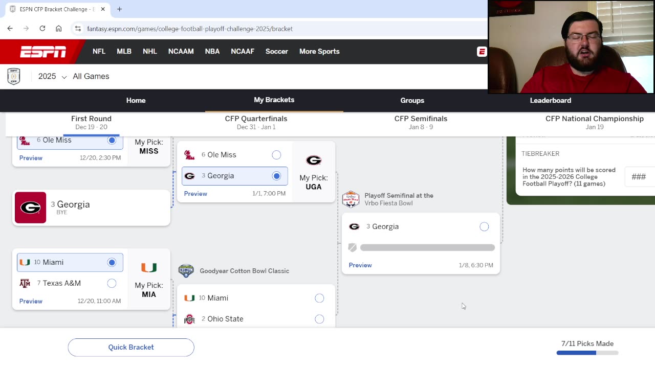 Cooper's 2025-26 CFP Bracket