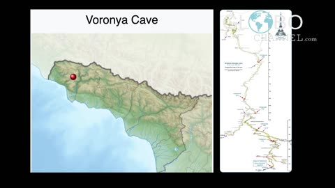 Speleologo lancia un masso in una delle grotte più profonde al mondo