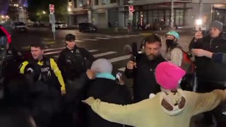 During the nightly demonstrations outside the Portland ICE facility livestreamer Jeremy Robert’s