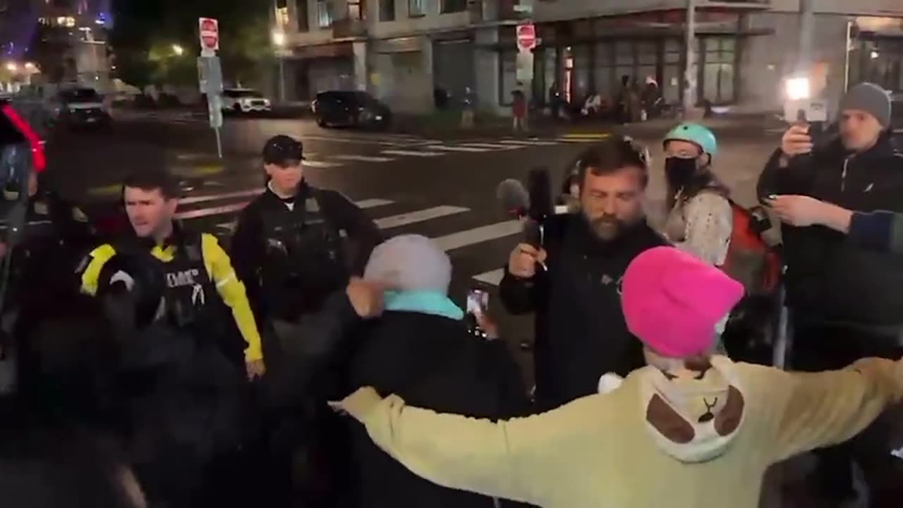 During the nightly demonstrations outside the Portland ICE facility livestreamer Jeremy Robert’s