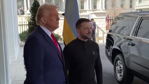 President Trump greets President Zelenskyy at the White House 🇺🇸