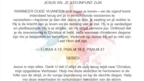 Jezus Wil Je Steunpunt Zijn
