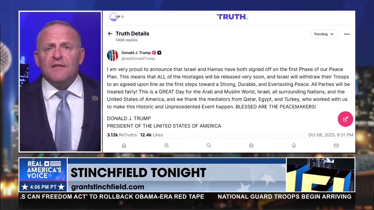 BREAKING: ISRAEL AND HAMAS AGREE TO PHASE ONE OF PEACE DEAL