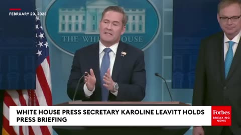 Karoline Leavitt Holds Press Briefing After Mitch McConnell Announces Retirement