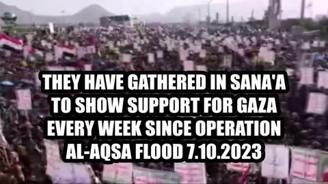 MILLIONS OF YEMENIS IN SANA'A CITY CENTRE RALLYING FOR GAZA 3.1.2025