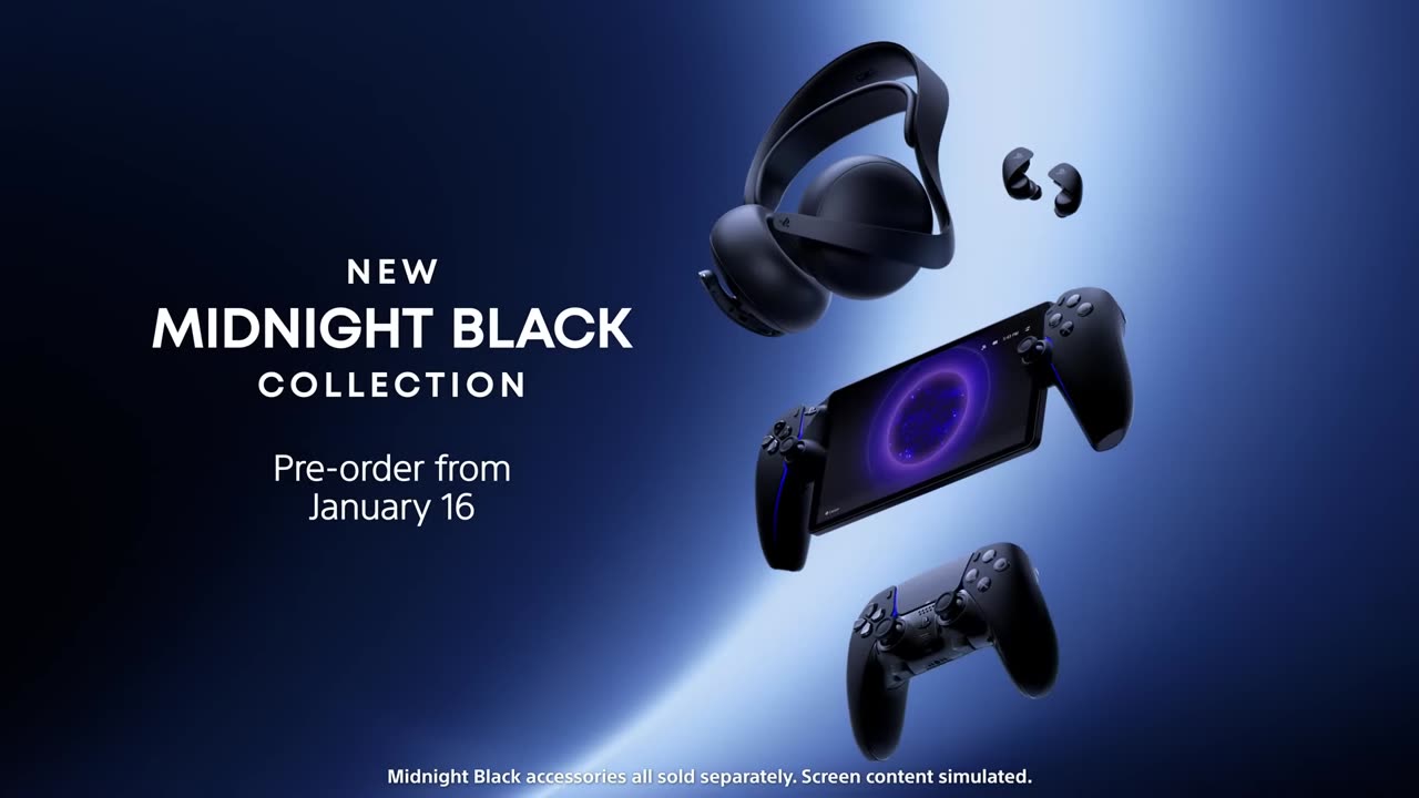 PlayStation 5 Accessories - Official Midnight Black Collection Reveal Trailer