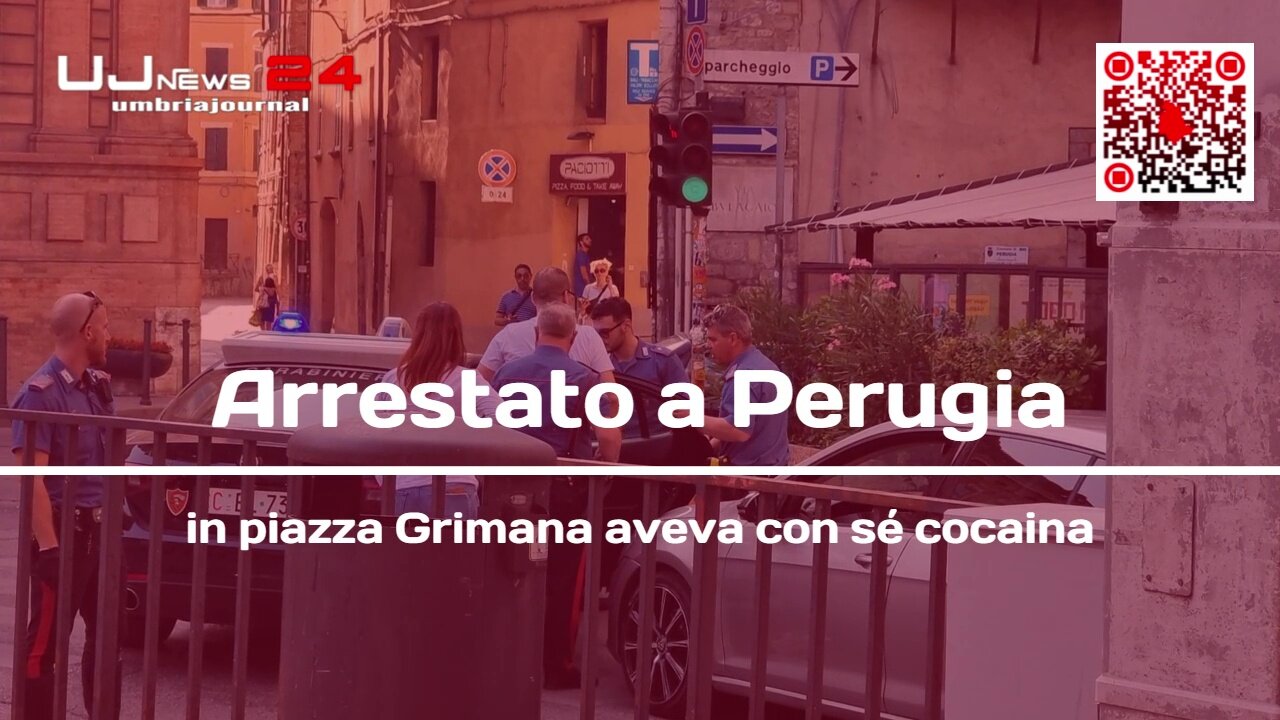 Arrestato a Perugia in piazza Grimana aveva con sé cocaina