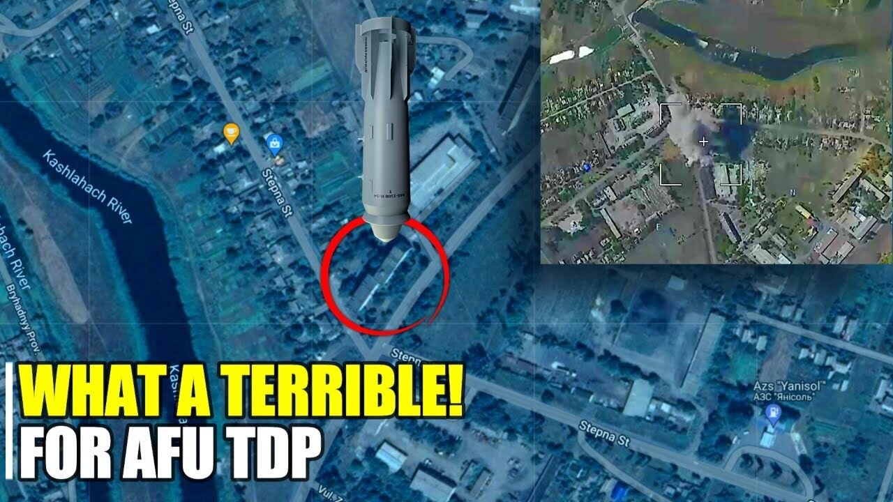 FAB-1500 shock completely destroys Ukrainian temporary deployment point