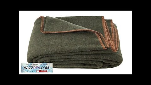 Wool Camping Blanket 64" x 88" Warm for Camping Hiking Travel Army Review