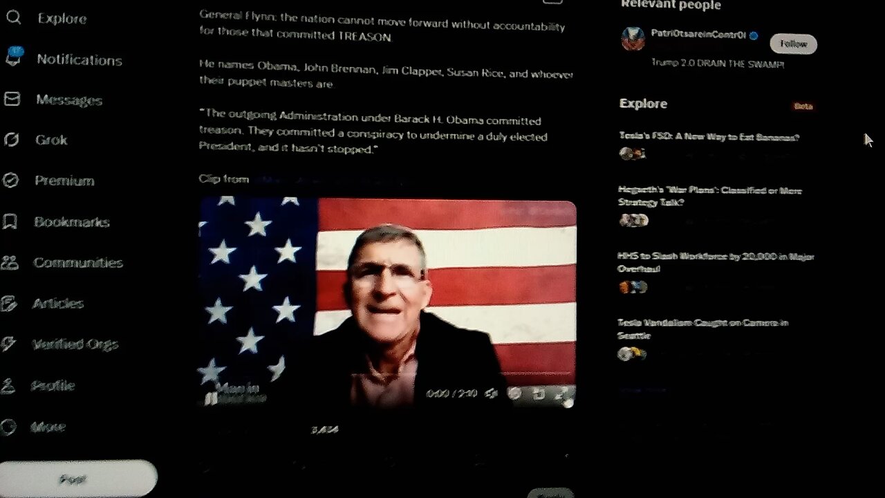 Short Dan video 📸🎥 with Gen. Flynn