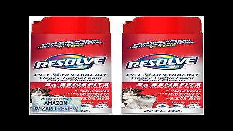 Resolve Pet Specialist Heavy Traffic Foam Carpet Cleaner Pet Stain And Odor Review